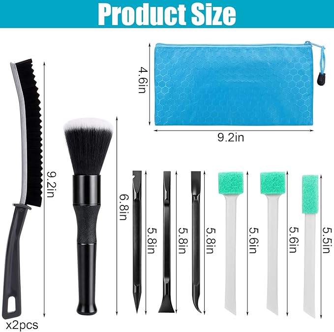 XANGNIER Car Detailing Kit Interior, Car Cleaning Interior Cleaner Brush Kit - Image 7