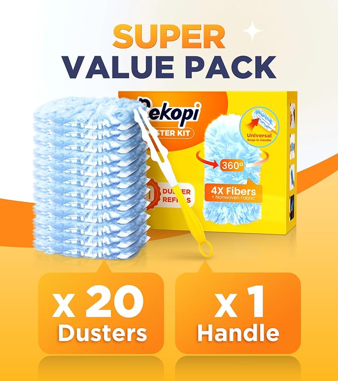 Heavy Duty Duster Refills for Swiffer Duster, Unscented Disposable Dusters for - Image 6