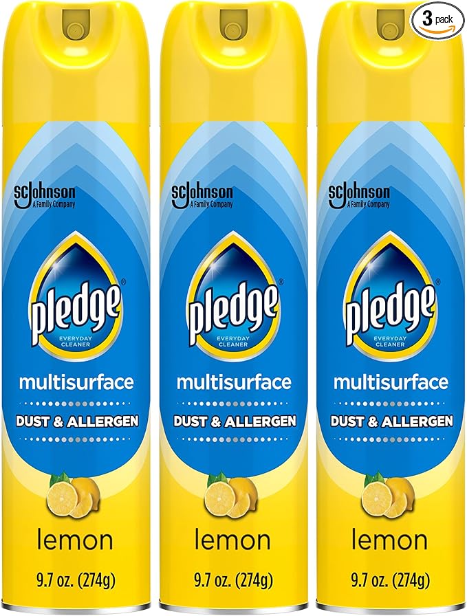 Pledge Dust & Allergen Multisurface Cleaner, Aerosol Spray, Lemon Scent by Pledge