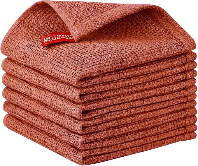 Nialnant 6 Pack Dish Towels, 100% Cotton Hand Towels by Nialnant