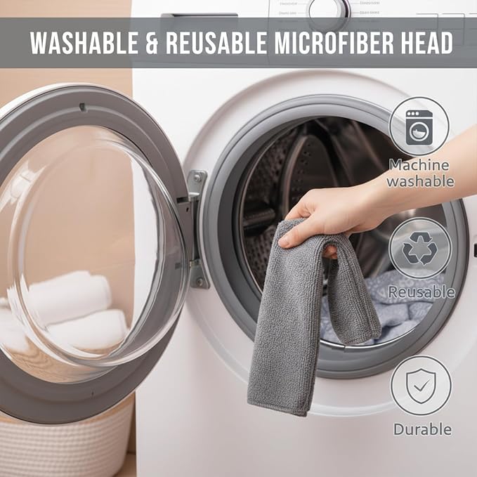 Flat Gap Dust Cleaner with Extendable Pole, Bafezoze Retractable Under - Image 5