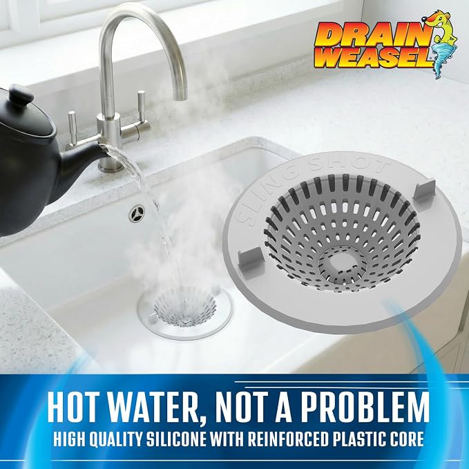 Slingshot Kitchen Sink Drain Strainer Cover Basket, Food Catcher and Stopper - Image 6