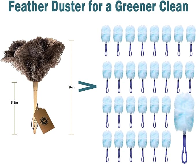 Ostrich Feather Duster for Cleaning-Furniture Dusters - Image 2