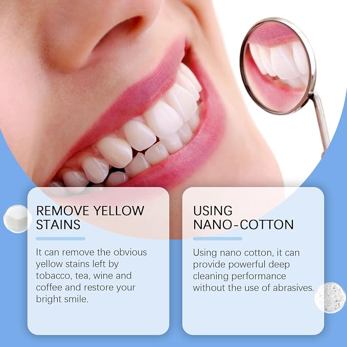 4 Pcs Sponge Teeth Cleaner for Baby, Gentle Stain Remover for Teeth Soft Rubber - Image 2