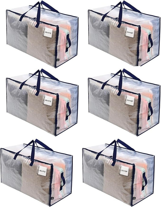 VENO 6 Pack Moving and Storage Bags, Heavy Duty, Alternative to Moving Boxes by Veno