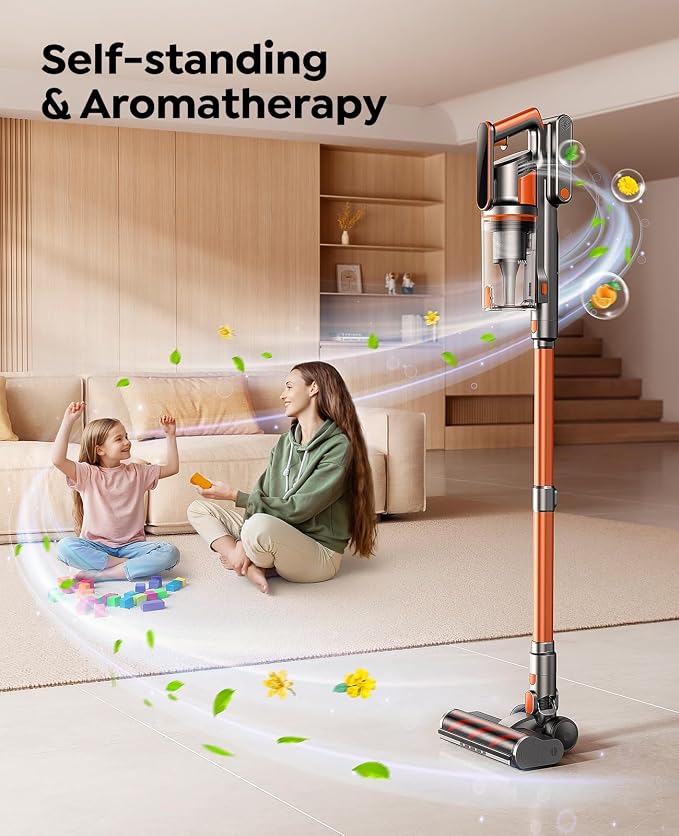 Fieety Cordless Vacuum Cleaner, 600W/50KPa/65Min Runtime Stick Vacuum - Image 6