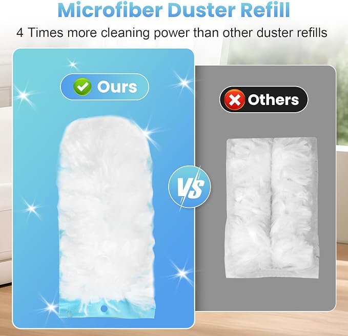 40 Pack Duster Refill for Swiffer® Duster, 360°Heavy Duty Duster Refills Kit - Image 4