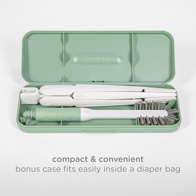 Ubbi On-the-Go Drying Rack and Brush Set, Includes Travel Case and Bottle Brush - Image 3