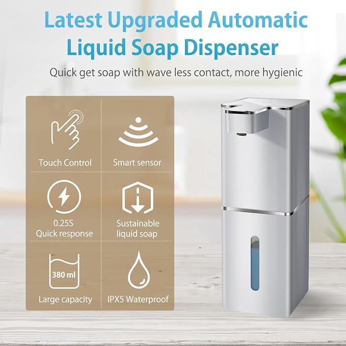 Automatic Liquid Soap Dispenser Touchless Soap Dispenser 380ml/12.8oz - Image 2