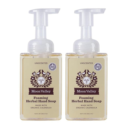 Moon Valley Herbal Foaming Hand Soap, Unscented Two Pack, Recyclable Bottle by MoonValleyOrganics