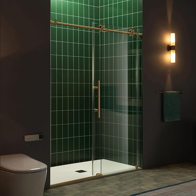 Woodbridge 57.5-60" W x 80" H Frameless Single Sliding Soft-Close Shower Door - Image 3