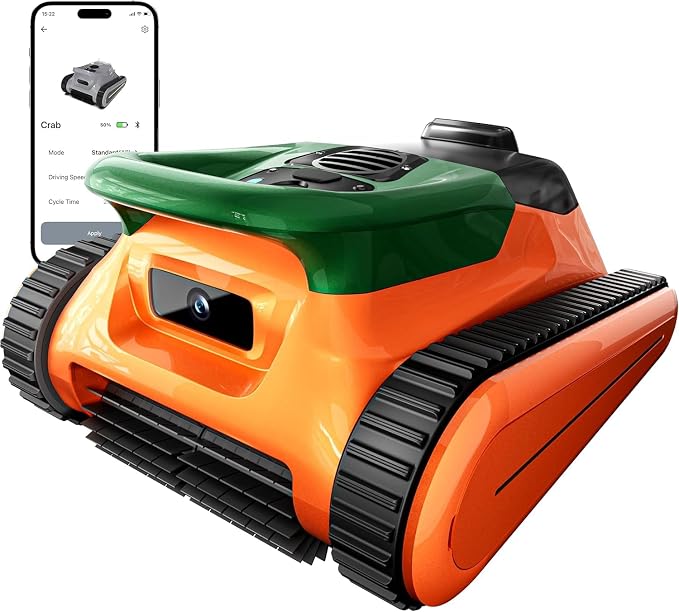Cordless Robotic Pool Cleaner -Pool Vacuum 180W Brushless Motor, 000Pa Suction by RERIOU