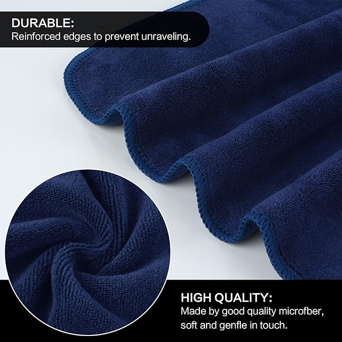 SINLAND Microfiber Facial Cloths Fast Drying Washcloth 12inch x 12inch - Image 2
