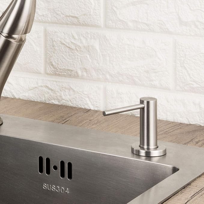Soap Dispenser for Kitchen Sink Brushed Nickel GAPPO Stainless Steel Countertop - Image 3