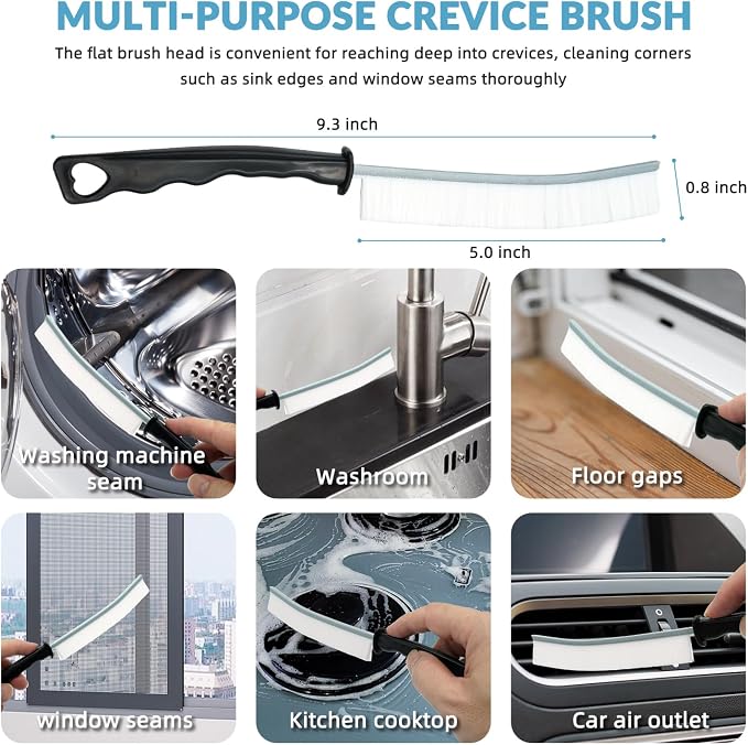 Hard Bristle Crevice Cleaning Brush, Versatile Scrub Tool - Image 3