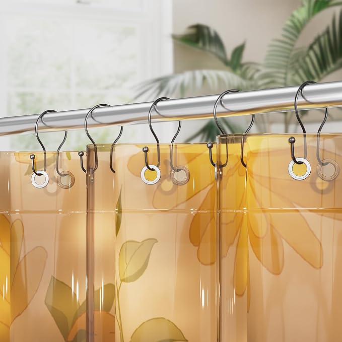 AmazerBath Bronze Shower Curtain Hooks Shower Curtain Rings, Simple Double Hook - Image 5