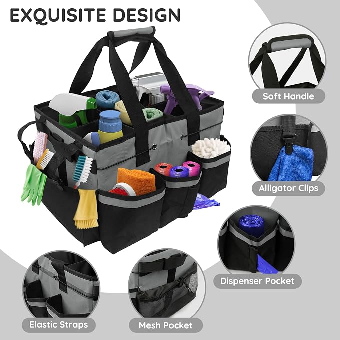 ZKOO Large Cleaning Caddy Bag - Image 3
