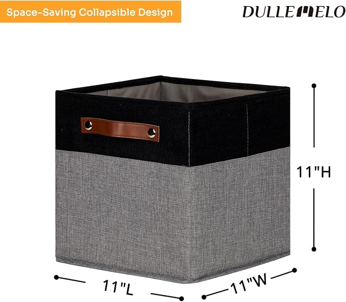 DULLEMELO 11x11 Storage Cubes, Collapsible Sturdy Cube Storage Bins - Image 6