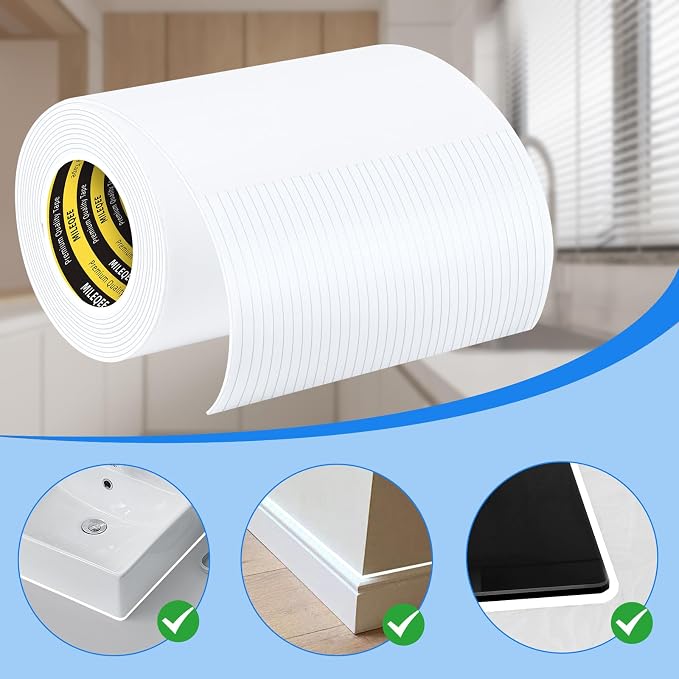 Caulk Sealing Strip for Tiles Bathtub Bathroom Toilet Kitchen, Gap Filling Self - Image 3