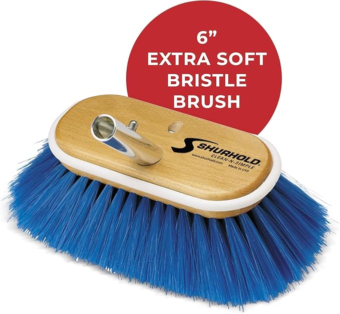 Shurhold 6" Nylon Extra Soft Bristles Deck Brush - Image 3