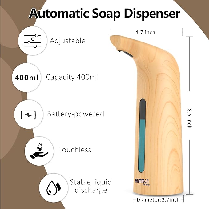 Automatic Liquid Soap Dispenser Touchless, 400ML Hand & Dish Countertop - Image 2