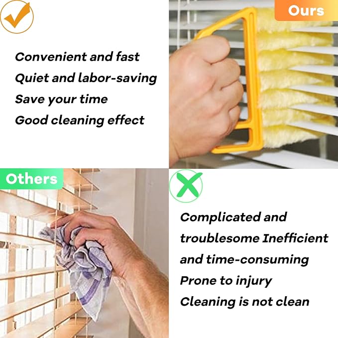 AOCEAN 4 Pcs Blind Cleaner Duster Tool 7-Finger Dusting Cleaner Tool - Image 5