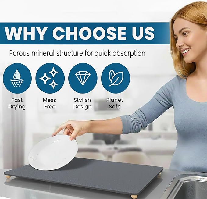 Stone Drying Mat for Kitchen Counter - Image 4
