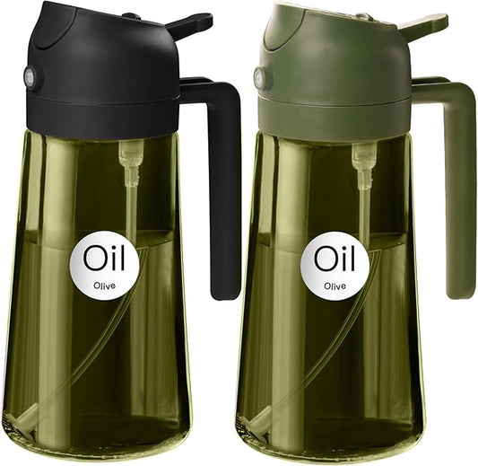 YARRAMATE 2Pcs 16oz/470ml Dark Green Oil Sprayer by YARRAMATE