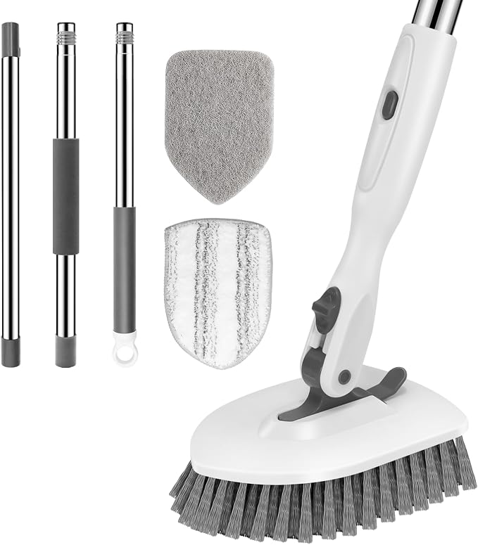SetSail Floor Scrub Brush, 3-in-1 Tile Tub Floor Scrubber by SetSail
