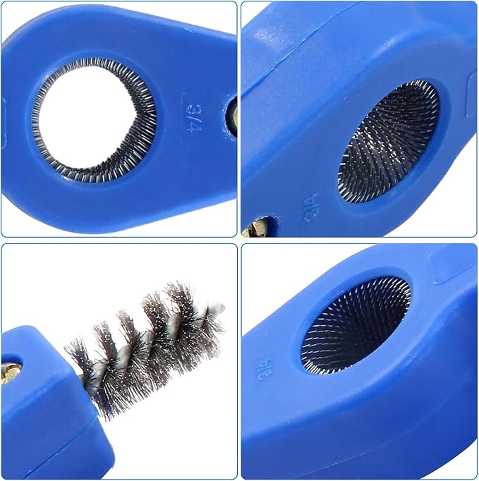 BokWin 1 Pcs 4-in-1 Copper Tubing Cleaner Tool Steel Bristles Deburring Brush - Image 4