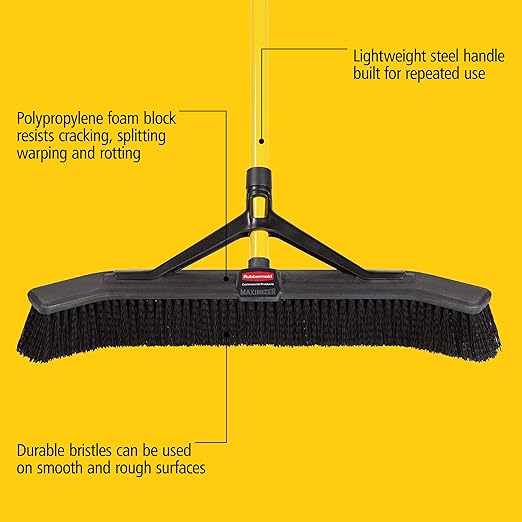 Rubbermaid Commercial Products Maximizer 36" Push to Center Push Broom - Image 4