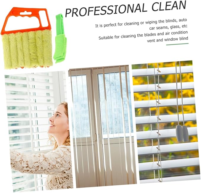 Handheld Window Cleaner Brush and 7-Finger Blinds Cleaning Brush 2pcs Set - Image 8