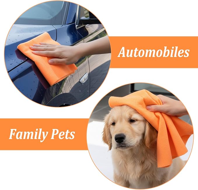 10 Pack Shammy Cloths, 27 X 20 Inch Extra Large Absorbent Cleaning Towels - Image 5