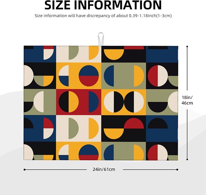 Retro Mid Century Modern Kitchen Drying Mat Microfiber Dish Drainer Mat - Image 2
