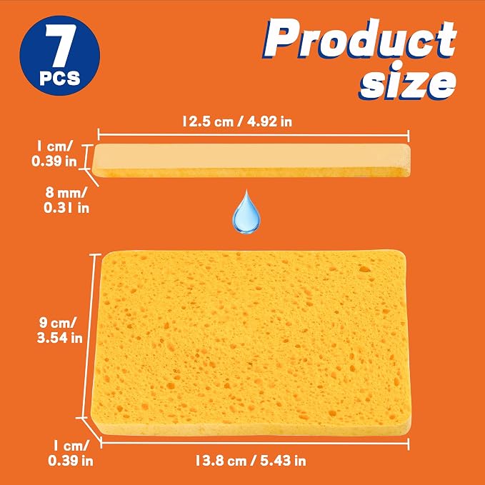 7 Pack Biodegradable Cellulose Pop Up Sponges | Compostable Kitchen Sponges - Image 2