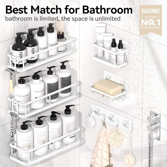 YASONIC Shower Caddy, Large Capacity Bath Organizer - Image 2