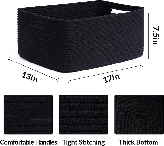 Large Storage Baskets for Shelves, Closet Organizers Bins for Clothes Blanket - Image 2