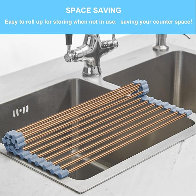Seropy Roll Up Dish Drying Rack Over The Sink Drying Rack - Image 3