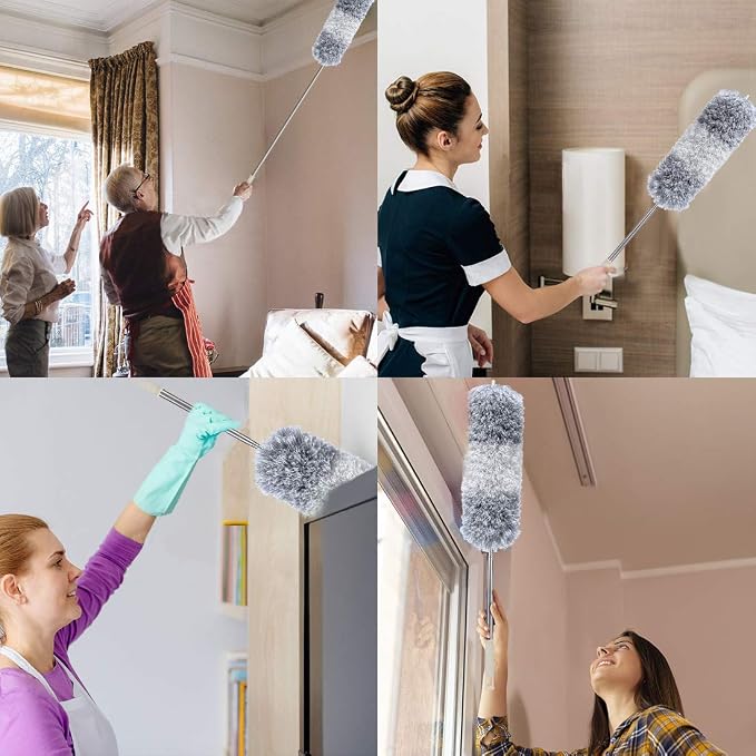 DELUX Microfiber Feather Duster Extendable Duster - Image 4