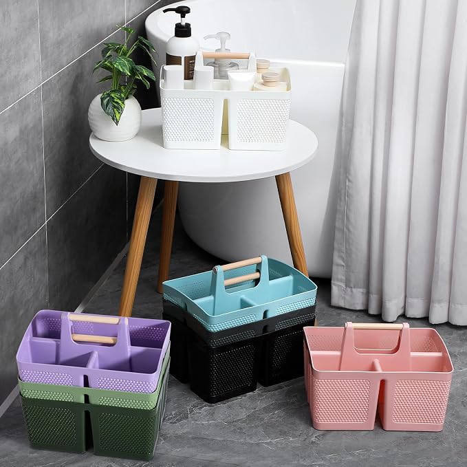 rejomiik Portable Shower Caddy Basket Plastic Cleaning Caddy Organizer Storage - Image 6