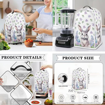 Easter Day Decoration Cute Rabbit Kitchen Appliance Covers Set Washable Kitchen Blender Dust Cover Bread Maker Toaster Cover 2 Slice Kitchen Accessories-L