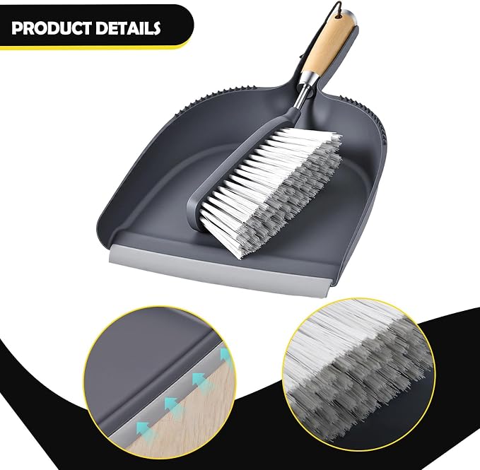 Fenteer Dustpan and Brush Set Mini Portable Multipurpose Handheld Broom and - Image 7