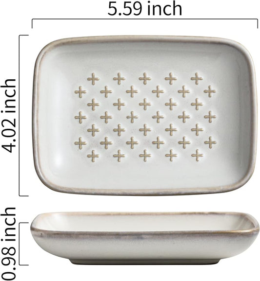 Gomakren Soap Dish, Shower Soap Holder, Ceramic Soap Dishes - Image 2