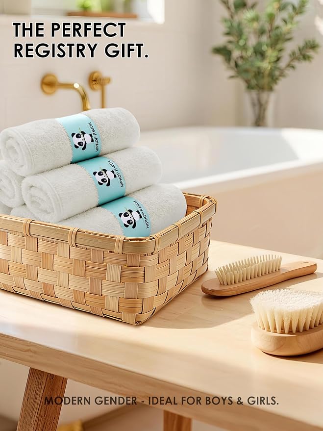 HIPHOP PANDA Baby Washcloths, Rayon Made from Bamboo - Image 6
