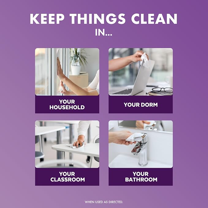 Lysol Disinfectant Wipes, Dorm Room Essentials, Cleaning Supplies - Image 3