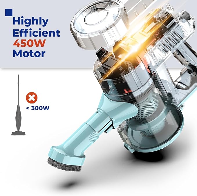 Roomie Tec Corded Stick Vacuum Cleaner - 450W - Image 2