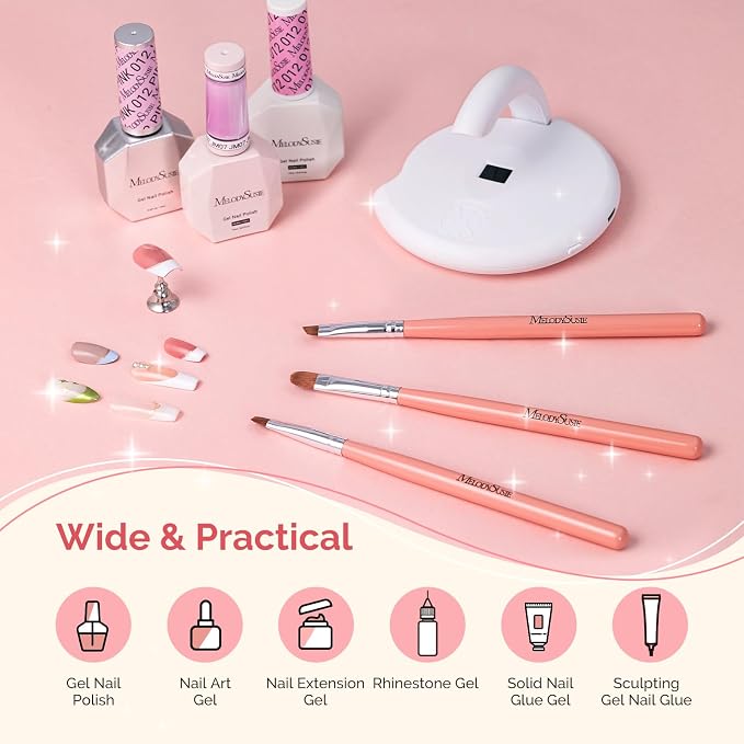 MelodySusie 3Pcs Nail Art Clean Up Brushes, Flat/Oval/Angled Gel Nail Brushes - Image 7