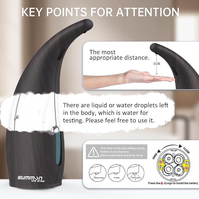 Automatic Soap Dispenser Touchless, 400ML Hand & Dish Countertop Electric - Image 3