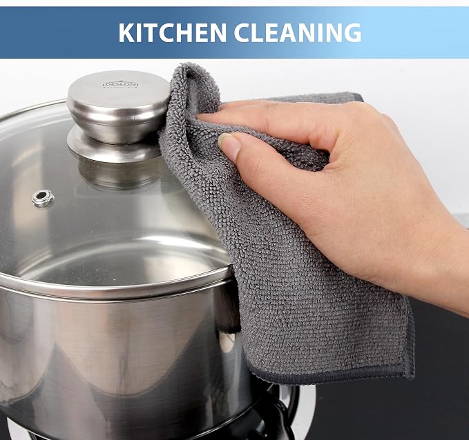 Tricol Clean 12 Pack Microfiber Cleaning Cloth 11.8x11.8inch - Image 6
