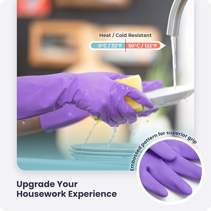 FMP Brands 3/6/12/60 Pairs Cleaning Gloves, Waterproof Rubber Gloves - Image 4